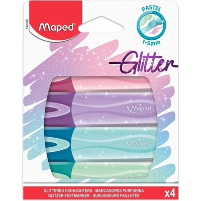 Maped 42046 Zvýrazňovač Fluo Peps Classic Glitter sada 4 ks – Zboží Dáma