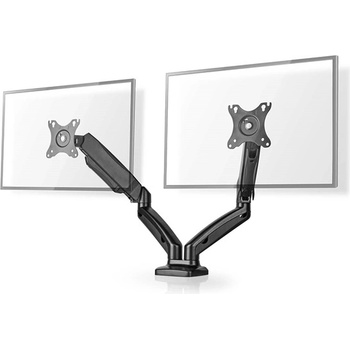 Nedis MMDOSGS110BK стойка за настолен монитор с газова пружина, двойна, 15-32" | 75x75 / 100x100 (MMDOSGS110BK)