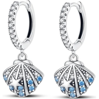 Grace Silver Jewellery stříbrné náušnice Mořské Mušle E-PAE104/227 stříbrná