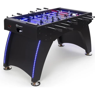 KLARFIT Arrowhead, футбол за маса, 117 x 68, LED осветление, автоматично броене на головете, черна (FIT4-LEDSoccerArrowh) (FIT4-LEDSoccerArrowh)