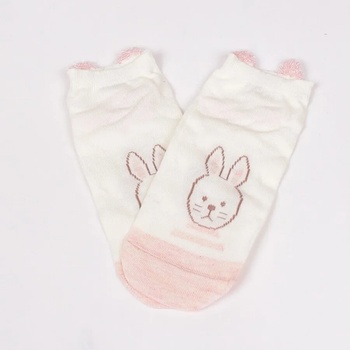 Детски чорапи в бял цвят със зайче