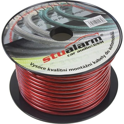 Kabel 10 mm, červeně transparentní, 25 m bal