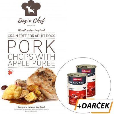 Dog's Chef Pork Chops with Apple Puree 12 kg