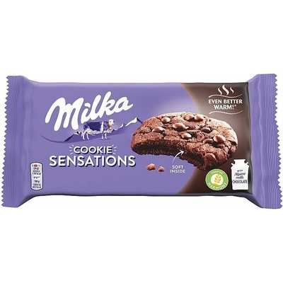 Milka Cookie Sensations kakaové sušienky s kúskami čokolády 156 g