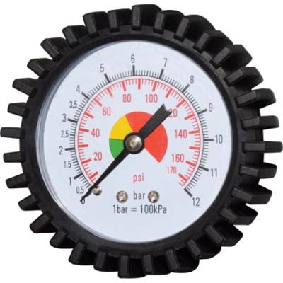 TS pneuhustiče 63 mm, M11x1, 0-12 bar s pryžovou ochranou