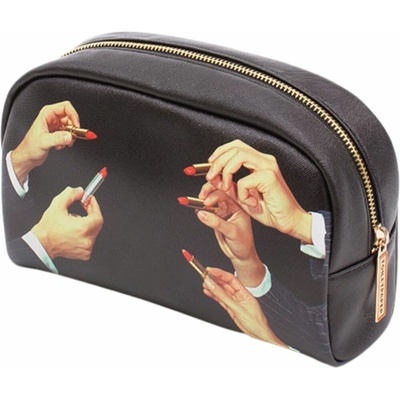 Seletti Kozmetická taška TOILETPAPER LIPSTICKS 23 x 13 cm čierna