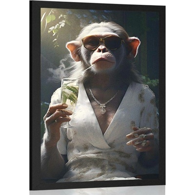 Plakát zvířecí gangster opice - 60x90 no frame