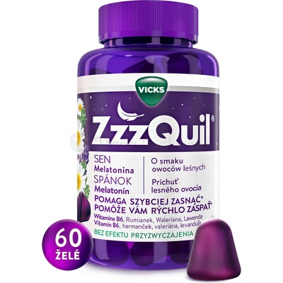 ZzzQuil SPÁNOK želé s príchuťou lesného ovocia 60 ks