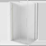 Mexen Velar плъзгаща душ кабина 100 x 90 см, скреж, четкан никел - 871-100-090-31-97 (871-100-090-31-97)