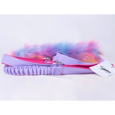 Agility vodítko Rainbow Bungee s amortizérem a hračkou