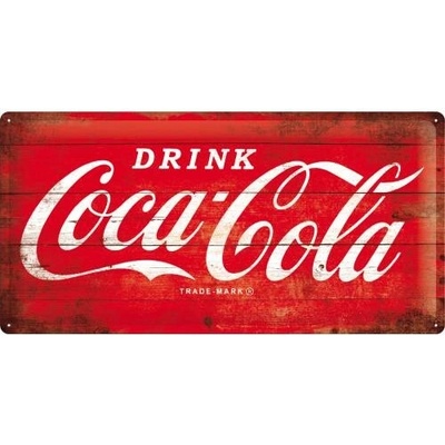 Postershop Plechová cedule - Coca-Cola (Logo) 25x50 cm