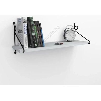 ASIR GROUP Етажерка SERAMONI 27x72 cм бяла (AS1311)