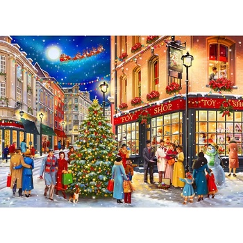Wooden City - Puzzle Christmas Street wooden - 500 piese