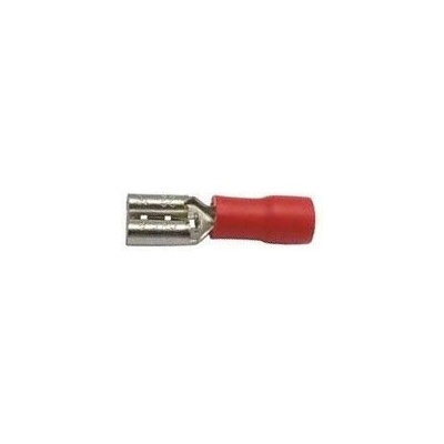 Faston-zdířka 4,8mm červená pro kabel 0,5-1,5mm2