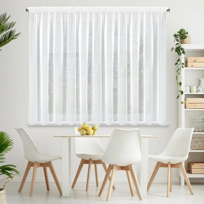 EUROFIRANY ZÁCLONA NA PÁSCE LUCY 400X150 CM BÍLÁ