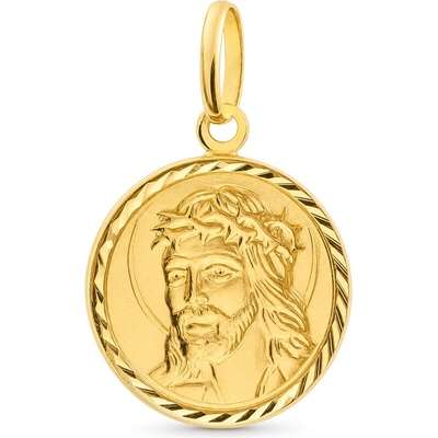 Argento Zlatý přívěsek Ježíš s trnovou korunou 8A157