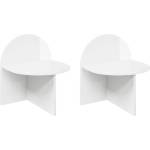 vidaXL Нощно шкафче 2 бр. Бял гланц 40 x 35, 5 x 45, 5 см (8001140)