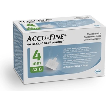 Accu-Fine ihly do inzulínového pera 32 G x 4 mm 100 ks