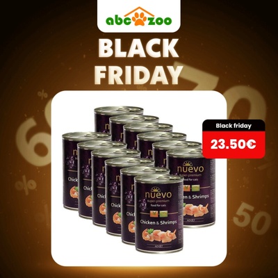 NUEVO CAT Adult Kuracie s krevetami 12 x 400 g