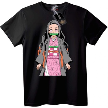 NOONEBRAND Тениска Незуко Кимоно Аниме - 6XL, Black