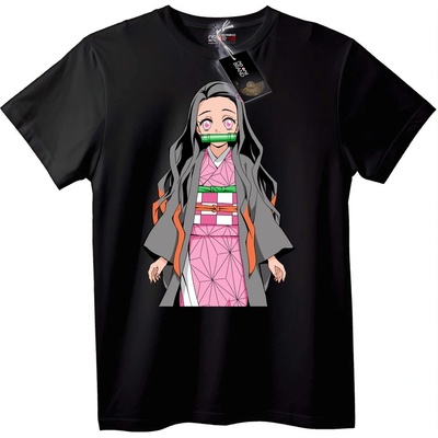 NOONEBRAND Тениска Незуко Кимоно Аниме - 6XL, Black