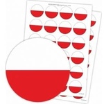 LearnHow Patriotic stickers - Flag of Poland 48pcs