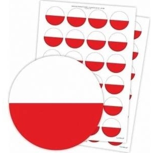 LearnHow Patriotic stickers - Flag of Poland 48pcs