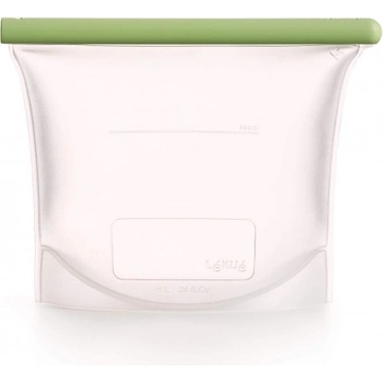 Lékué Торбичка за съхранение и замразяване Lekue 1010206, 21.5x18.5 см, 1 л, Платинен силикон, -20°C/+80°C, Зелен (1010206)