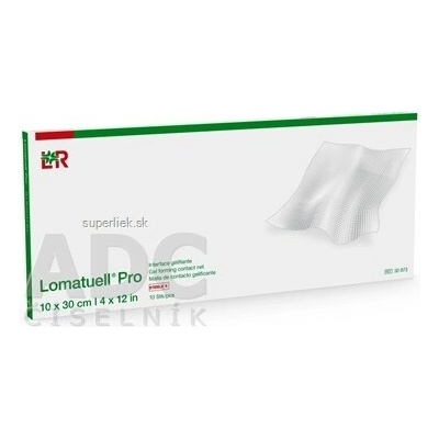 Lohmann & Rauscher GmbH & Co. KG Lomatuell Pro hydrokoloidné krytie na rany s kontaktnou sieťkou 10 × 30 cm 10 ks