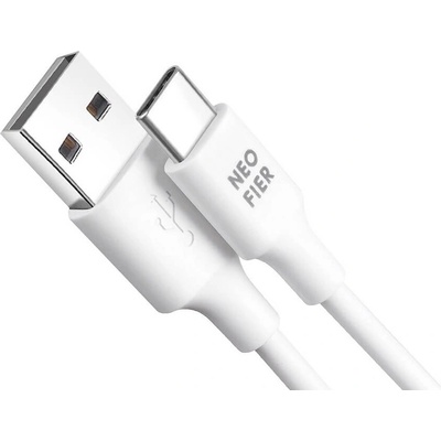 Neofier Здрав кабел с бързо зареждане за устройства с USB-C порт - Neofier USB-A to USB-C Cable 60W (100 см) (бял) (NF2ACW0503T)