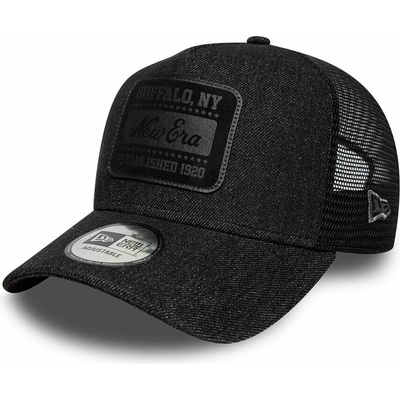 New Era Branded Patch Denim 9FORTY A-Frame Trucker Black