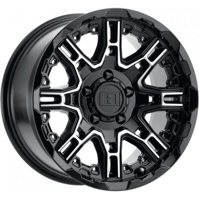 Level 8 SLINGSHOT 8,5x16 6x135 ET-10 gloss black with machined face