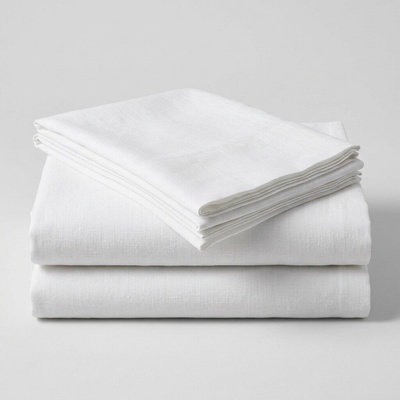 Top textil bavlna prostěradlo Plachta bílé s gumou 140x200