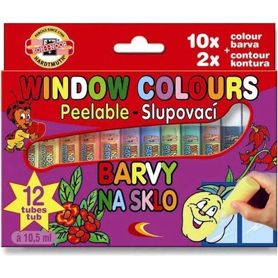 Koh-i-noor Barvy na sklo 9739 10 ks a 2 kontury 10 ml – Zbozi.Blesk.cz