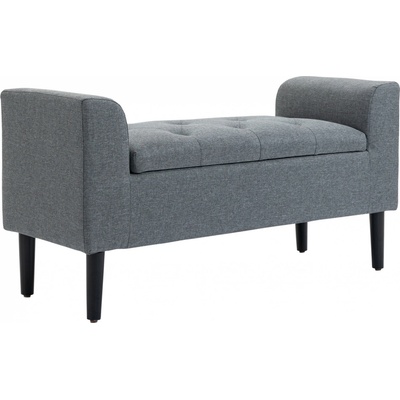 HOMCOM Lavice s úložným prostorem, 116 x 44 x 58 cm | světle šedá