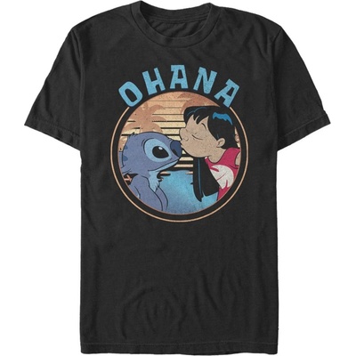 Черна мъжка тениска Disney Lilo And Stitch Ohana ZOOT. Fan | Cheren | МЪЖЕ | L