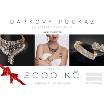 Dárkový poukaz v hodnotě 2000 Kč – BÍLÝ