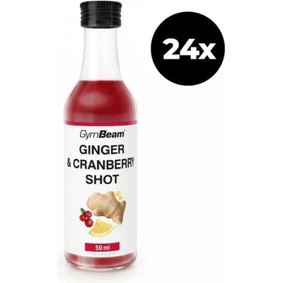 GymBeam Zázvorový shot s brusinkami 24 x 50 ml