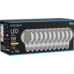 Mexen Vintis 10x LED нажежаема лампа E27, G80, 2W, Топла светлина - 2200K, 150 lm, дим (L155-E27-0222-70x10)