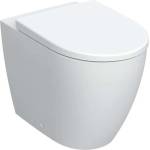 Geberit iCon - Стояща тоалетна с SoftClose седалка, хоризонтални отпадъци, без джанти, бяла 502.383. JT. 1 (502.383.JT.1)