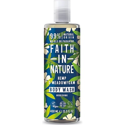 Faith in Nature přírodní sprchový gel konopí a mokřadka 400 ml