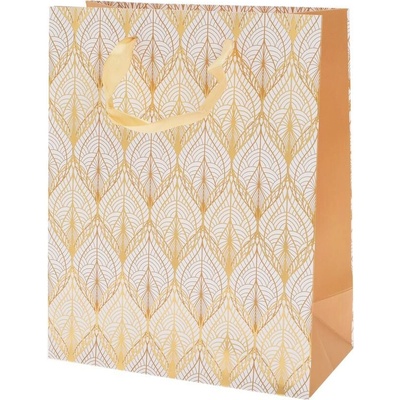 AGB1100403 TAŠKA darč V25x20+10cm ORNAMENTAL GOLD TILE