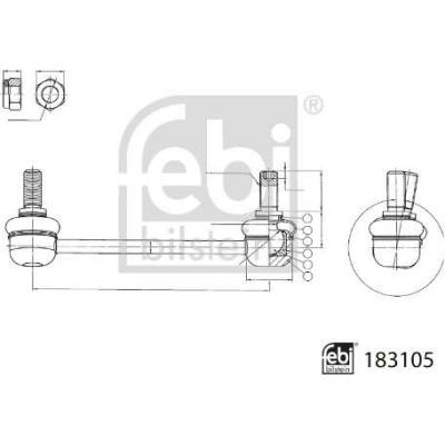 Tyč nebo vzpěra stabilizátoru FEBI BILSTEIN 183105