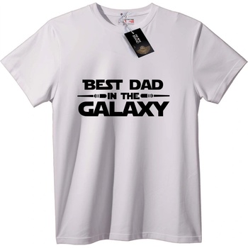 NOONEBRAND Тениска Най-добрият татко в галактиката - 6XL, White