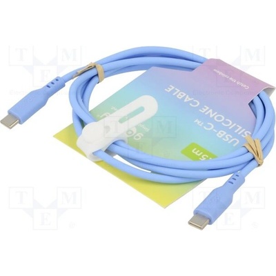 Goobay 77741 USB 2.0 USB C vidlice z obou stran 1,5m modrý