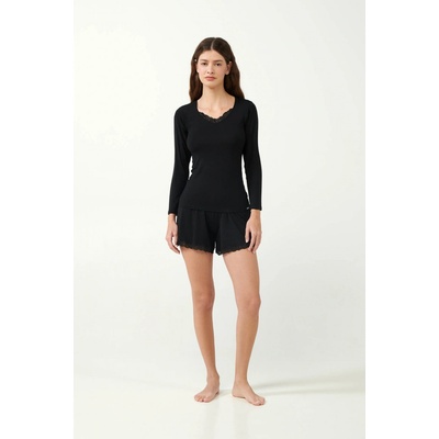 Vamp Tričko s dlouhými rukávy 21805 black