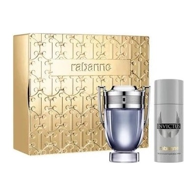 Paco Rabanne Invictus Подаръчен комплект за мъже Размер EDT 100 ml + 150 ml дезодорант