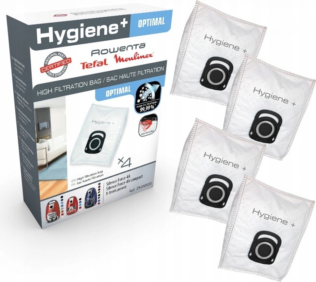 Sacchetti Filtro Rowenta Hygiene+ - 4 Pezzi Per Aspirapolvere Silence Force Extreme - Foto 9