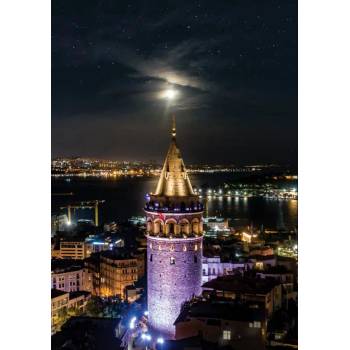 Art Puzzle - Puzzle Galata Tower neon 1000 - 1 000 piese