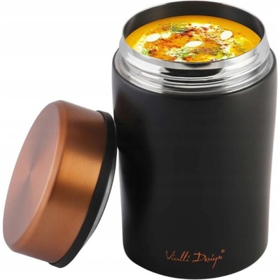 Vialli Design Fuori termoska na jídlo Rose Gold černá 500 ml